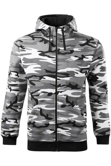 Camouflage-sweatshirt voor heren - camouflage grijs, S