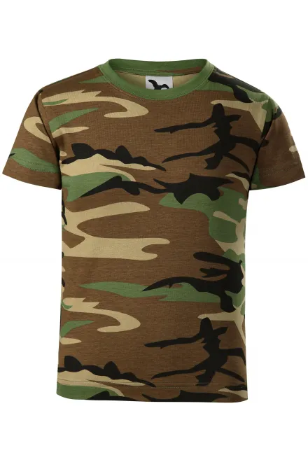 Camouflage T-shirt voor kinderen - camouflage bruin, 134 cm / 8 jaar