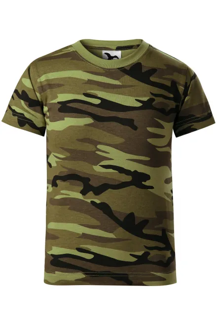 Camouflage T-shirt voor kinderen - camouflage groen, 134 cm / 8 jaar