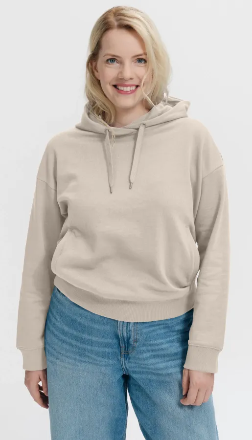 Comfortabel damessweatshirt met capuchon, ijsgrijs Comfortabel damessweatshirt met capuchon, ijsgrijs