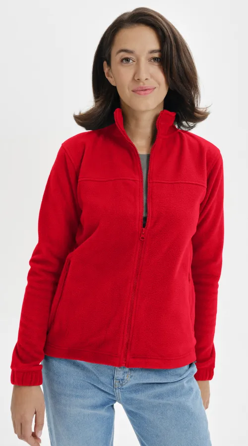 Dames fleecejack, rood Dames fleecejack, rood