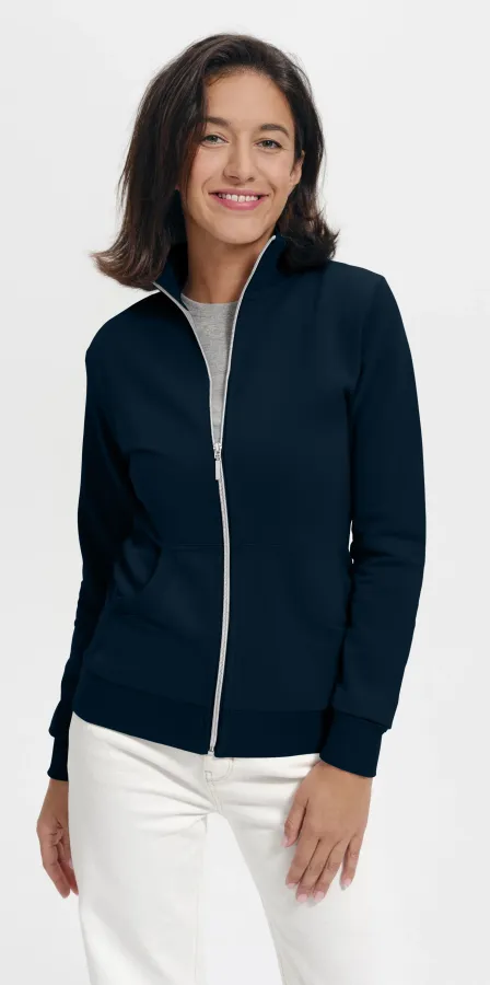 Dames sweatshirt zonder capuchon, donkerblauw Dames sweatshirt zonder capuchon, donkerblauw