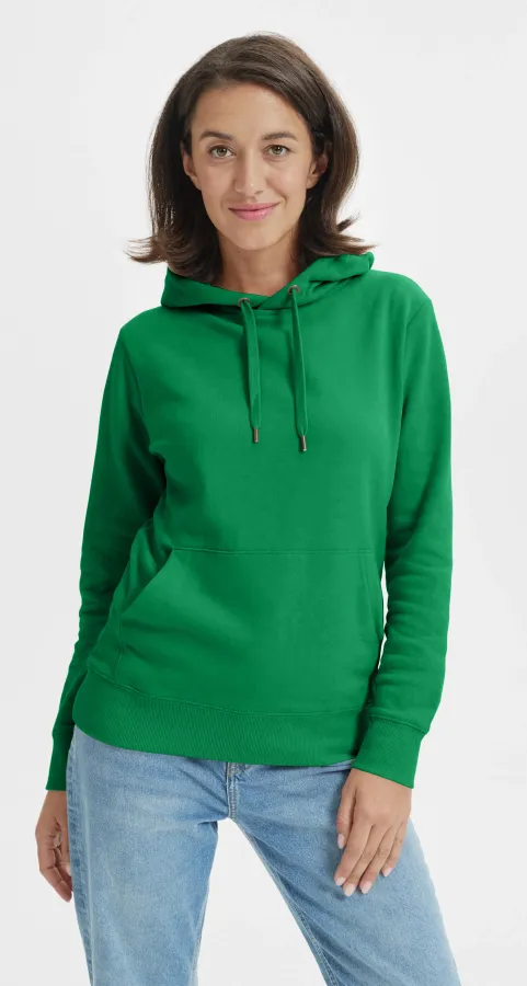 Damessweatshirt met capuchon zonder rits, gras groen Damessweatshirt met capuchon zonder rits, gras groen