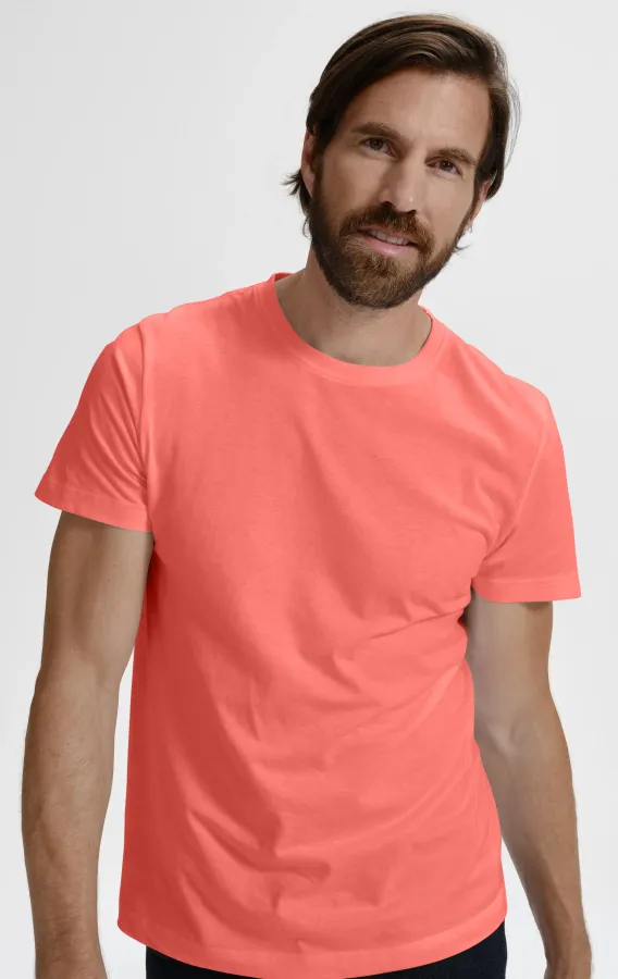 Eenvoudig T-shirt voor heren, koraal Eenvoudig T-shirt voor heren, koraal