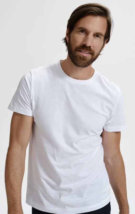 Eenvoudig T-shirt voor heren, witte Eenvoudig T-shirt voor heren, witte