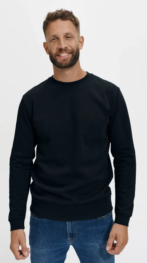 Heren/kinder sweatshirt over het hoofd, zonder capuchon, donkerblauw Heren/kinder sweatshirt over het hoofd, zonder capuchon, donkerblauw