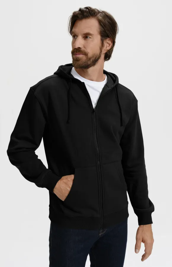 Herensweatshirt met capuchon, zwart Herensweatshirt met capuchon, zwart