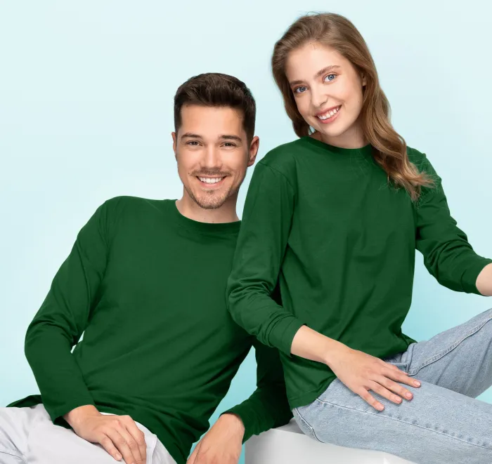 Lichtgewicht T-shirt met lange mouwen, fles groen