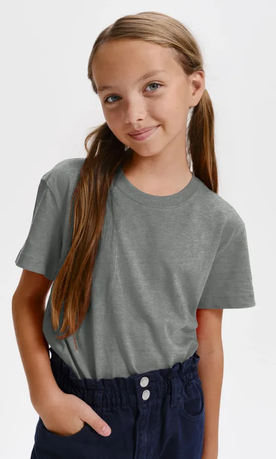 Lichtgewicht T-shirt voor kinderen, donkergrijs marmer Lichtgewicht T-shirt voor kinderen, donkergrijs marmer