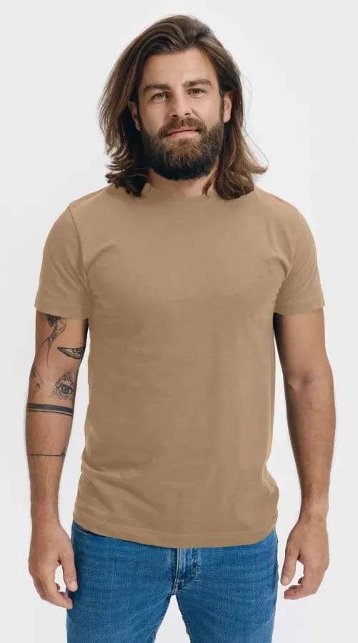Uniseks T-shirt met een hoger gewicht, sandy Uniseks T-shirt met een hoger gewicht, sandy