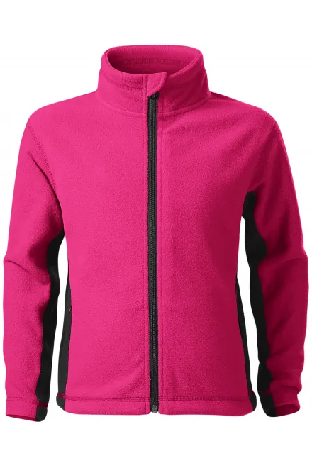 Contrasterend fleecejack voor kinderen - purper, 122 cm / 6 jaar