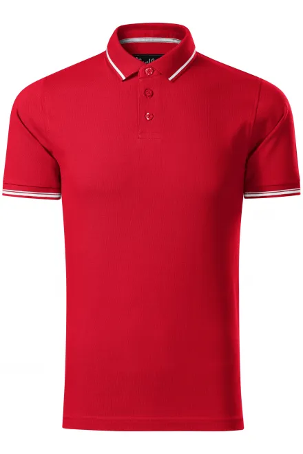 Contrasterend poloshirt voor heren - formula red, XL