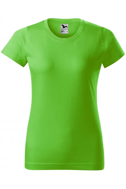 Dames eenvoudig T-shirt - appel groen, XS