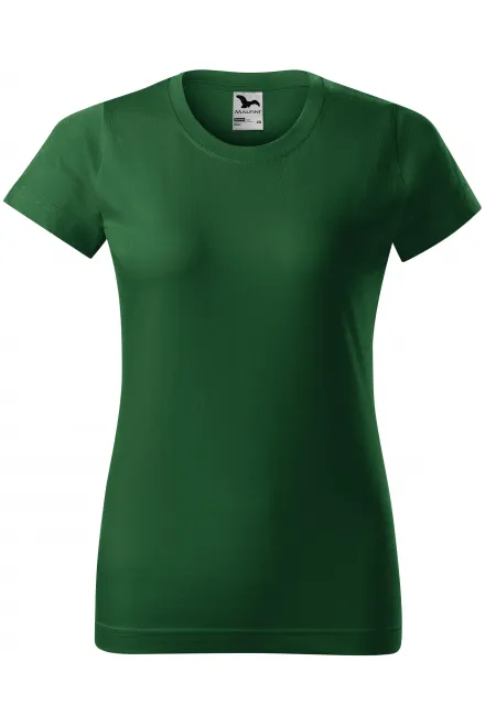 Dames eenvoudig T-shirt - fles groen, XS