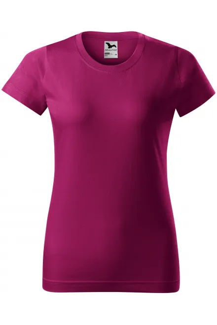 Dames eenvoudig T-shirt - fuchsia, XS