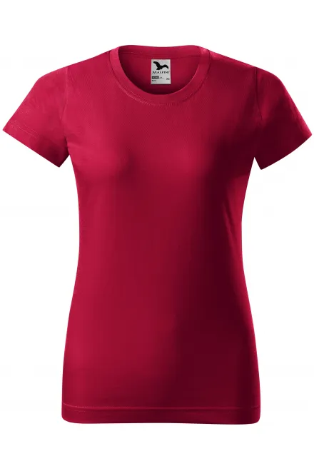Dames eenvoudig T-shirt - marlboro rood, XS
