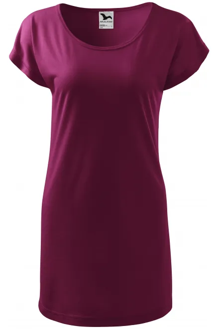 Dames lang T-shirt/jurk - fuchsia, M