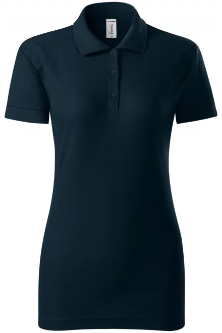 Dames nauwsluitend poloshirt - donkerblauw, S