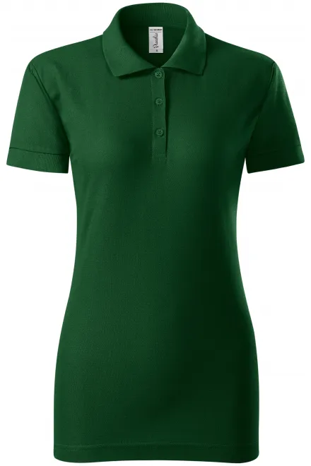 Dames nauwsluitend poloshirt - fles groen, S