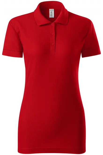 Dames nauwsluitend poloshirt - rood, S