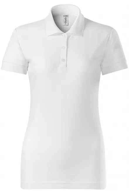 Dames nauwsluitend poloshirt - witte, S