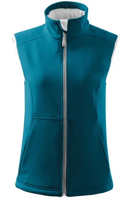 Dames nauwsluitend vest - donkerturkoois, S