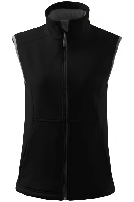 Dames nauwsluitend vest - zwart, S