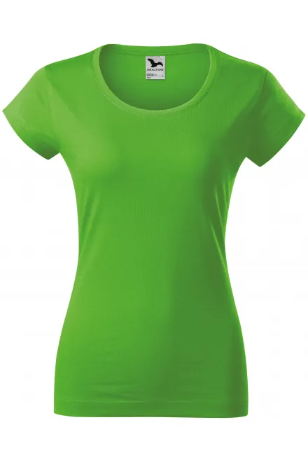 Dames slim fit T-shirt met ronde halslijn - appel groen, XS