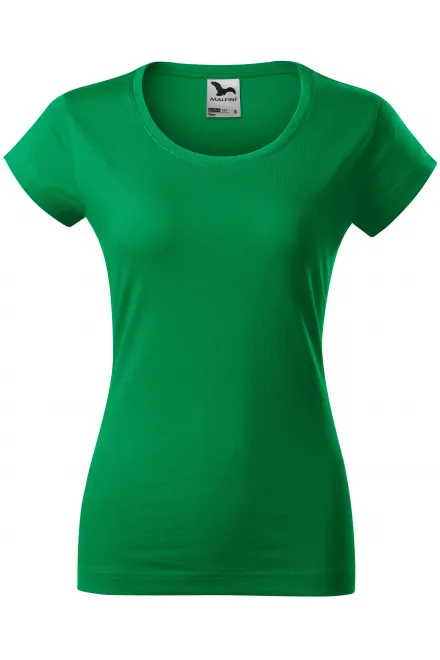 Dames slim fit T-shirt met ronde halslijn - gras groen, XS