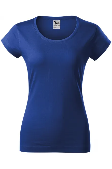 Dames slim fit T-shirt met ronde halslijn - koningsblauw, XS