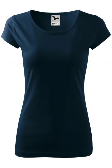 Dames T-shirt met zeer korte mouwen - donkerblauw, XS