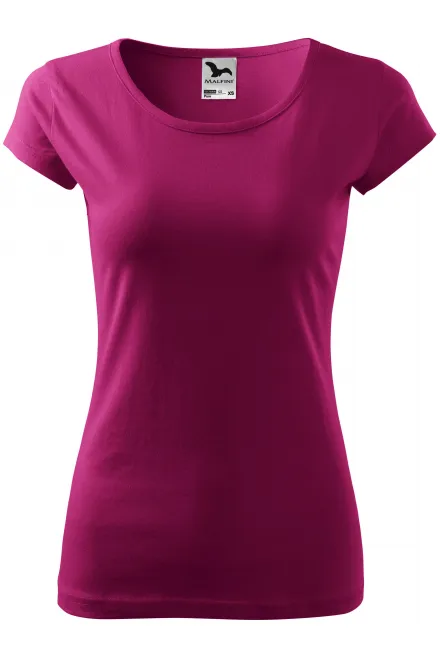Dames T-shirt met zeer korte mouwen - fuchsia, XS