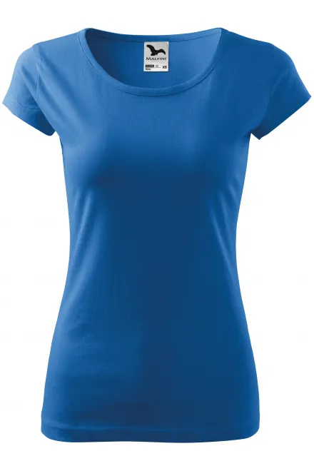 Dames T-shirt met zeer korte mouwen - lichtblauw, XS