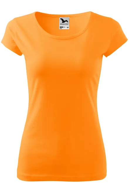 Dames T-shirt met zeer korte mouwen - Mandarijn sinaasappel, XS