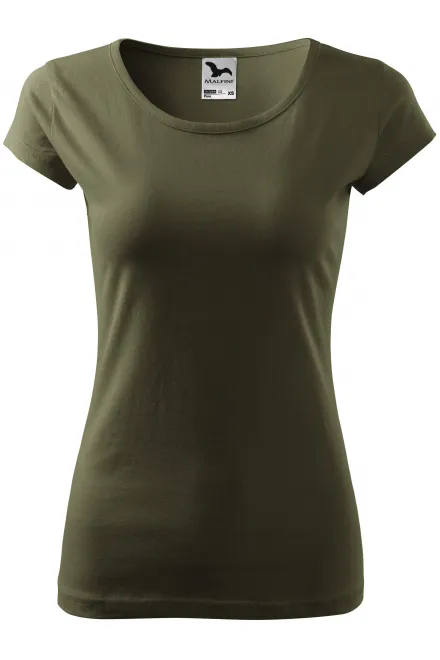 Dames T-shirt met zeer korte mouwen - military, XS