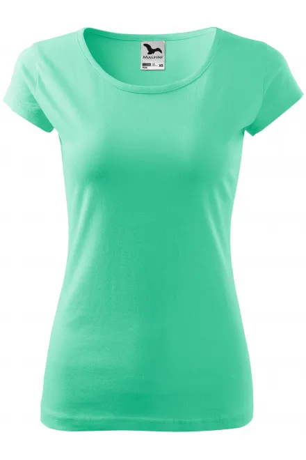 Dames T-shirt met zeer korte mouwen - munt, XS