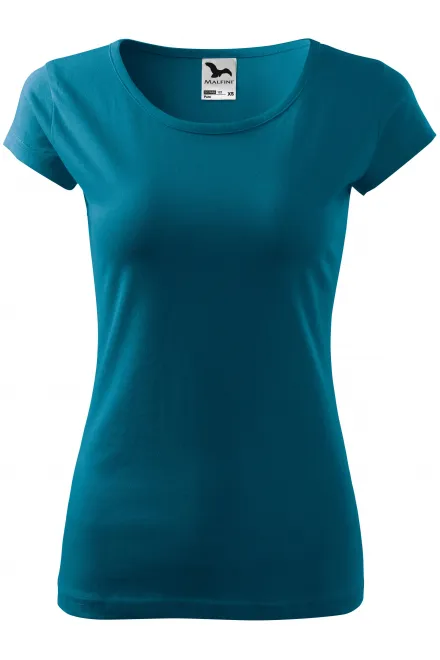 Dames T-shirt met zeer korte mouwen - petrol blue, XS