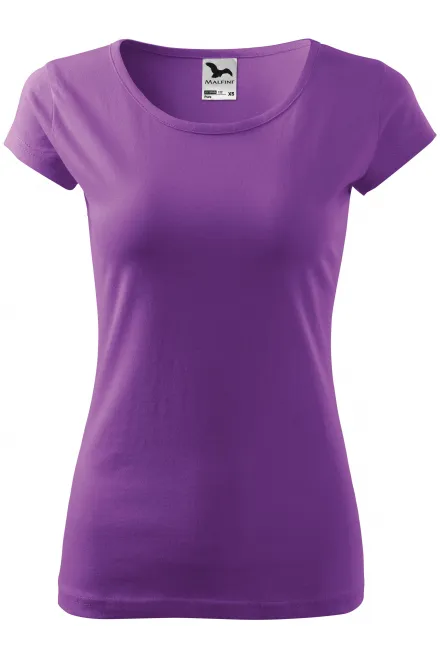 Dames T-shirt met zeer korte mouwen - purper, XS
