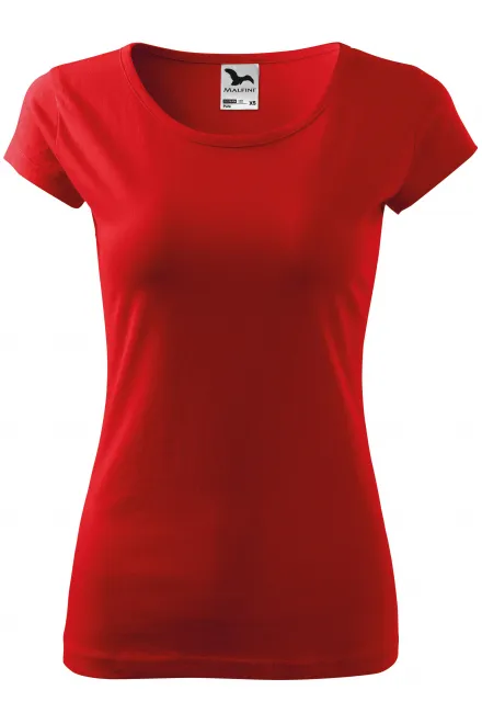 Dames T-shirt met zeer korte mouwen - rood, XS