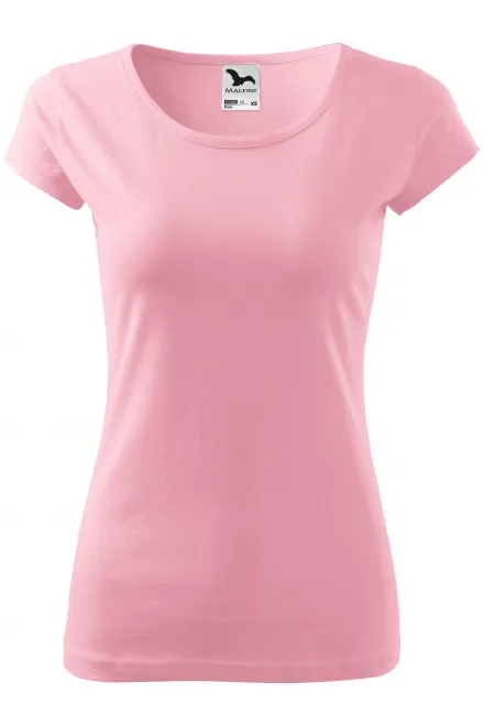 Dames T-shirt met zeer korte mouwen - roze, XS