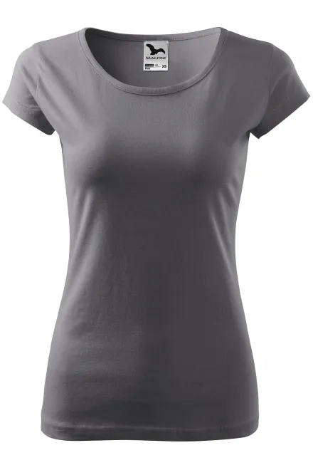 Dames T-shirt met zeer korte mouwen - staal grijs, XS