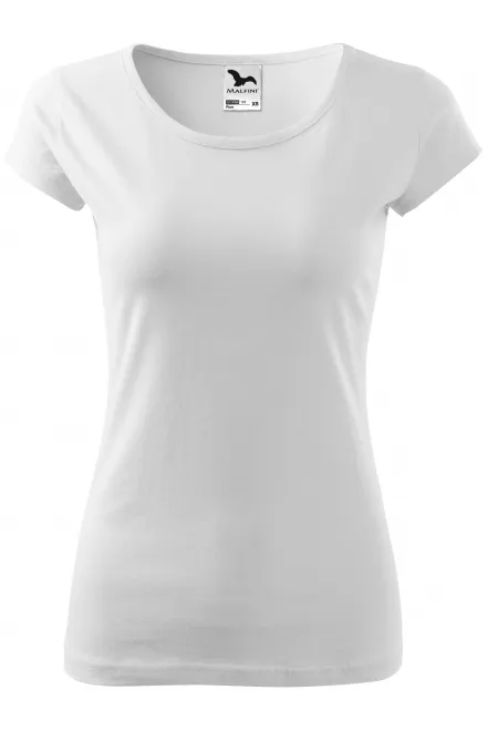 Dames T-shirt met zeer korte mouwen - witte, XS