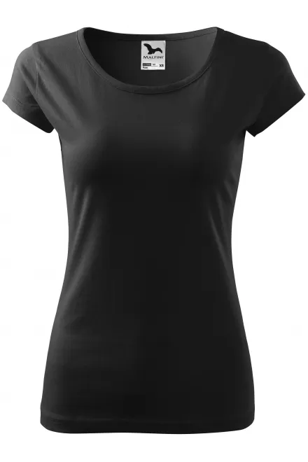 Dames T-shirt met zeer korte mouwen - zwart, XS