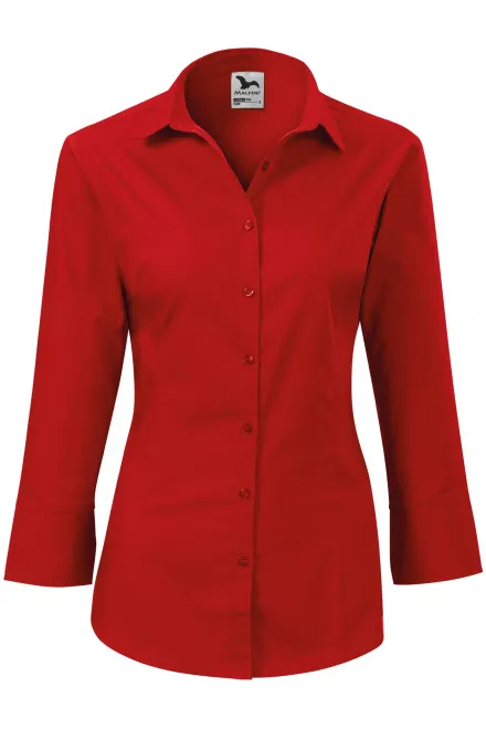 Damesblouse met lange mouwen - rood, M
