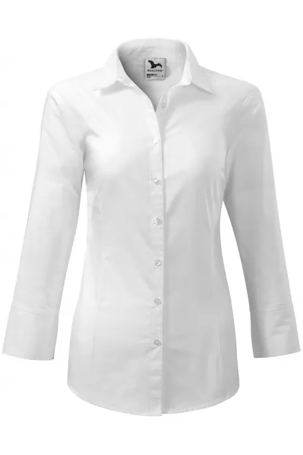 Damesblouse met lange mouwen - witte, M