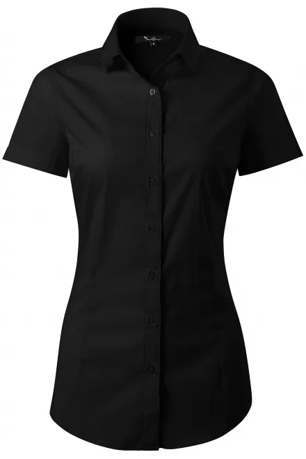 Damesblouse Slim fit - zwart, M