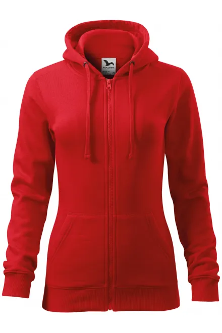 Damessweatshirt met capuchon - rood, XS