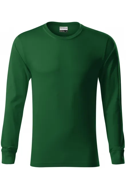 Duurzaam heren-T-shirt met lange mouwen - fles groen, S