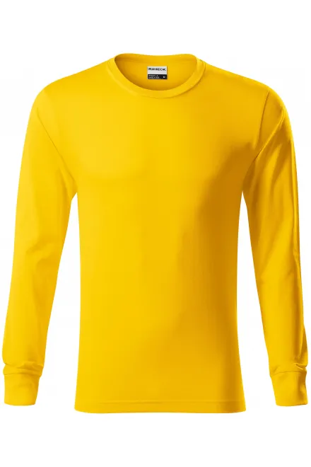 Duurzaam heren-T-shirt met lange mouwen - geel, S