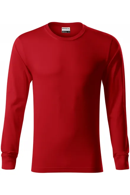 Duurzaam heren-T-shirt met lange mouwen - rood, S